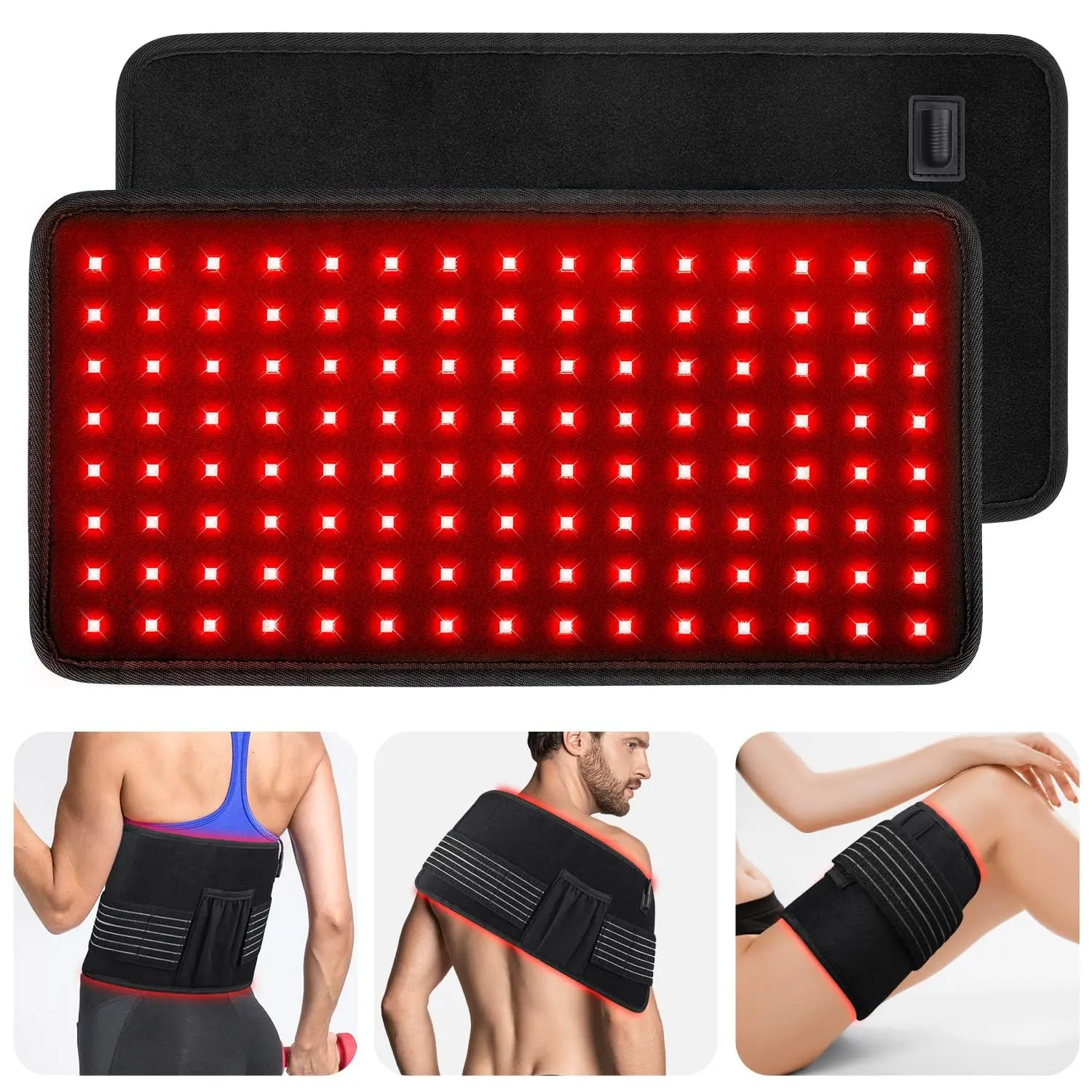 Red＆Infrared Therapy 120Pcs LED Red Light Belt 660Nm&850Nm Infrared Light Therapy Pad for Body Relief Care Fatigue Deep Therapy