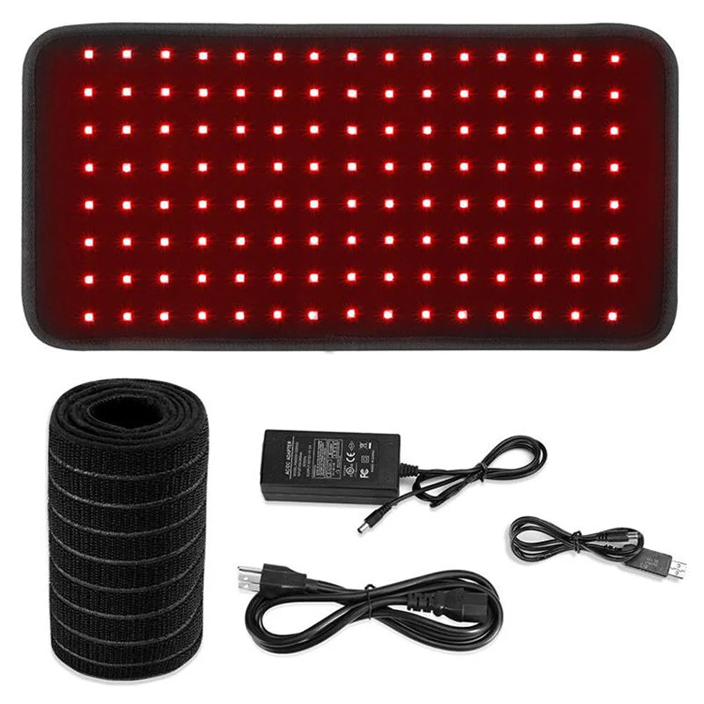 Red＆Infrared Therapy 120Pcs LED Red Light Belt 660Nm&850Nm Infrared Light Therapy Pad for Body Relief Care Fatigue Deep Therapy