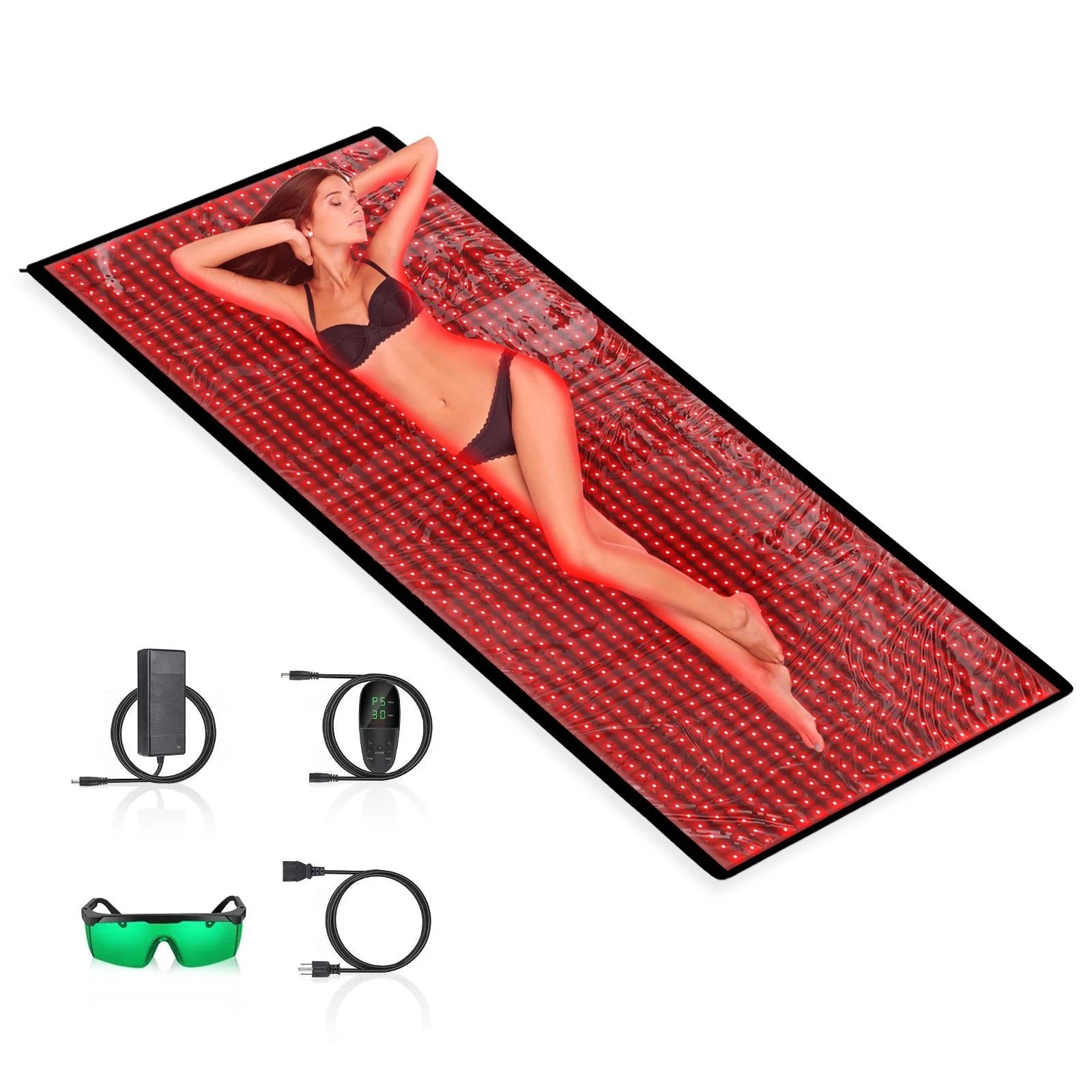 near Infrared Mat 1280Pcs LED Reds Light Therapy Devices Large Pads for Whole Full Body Home Health Relaxation Device