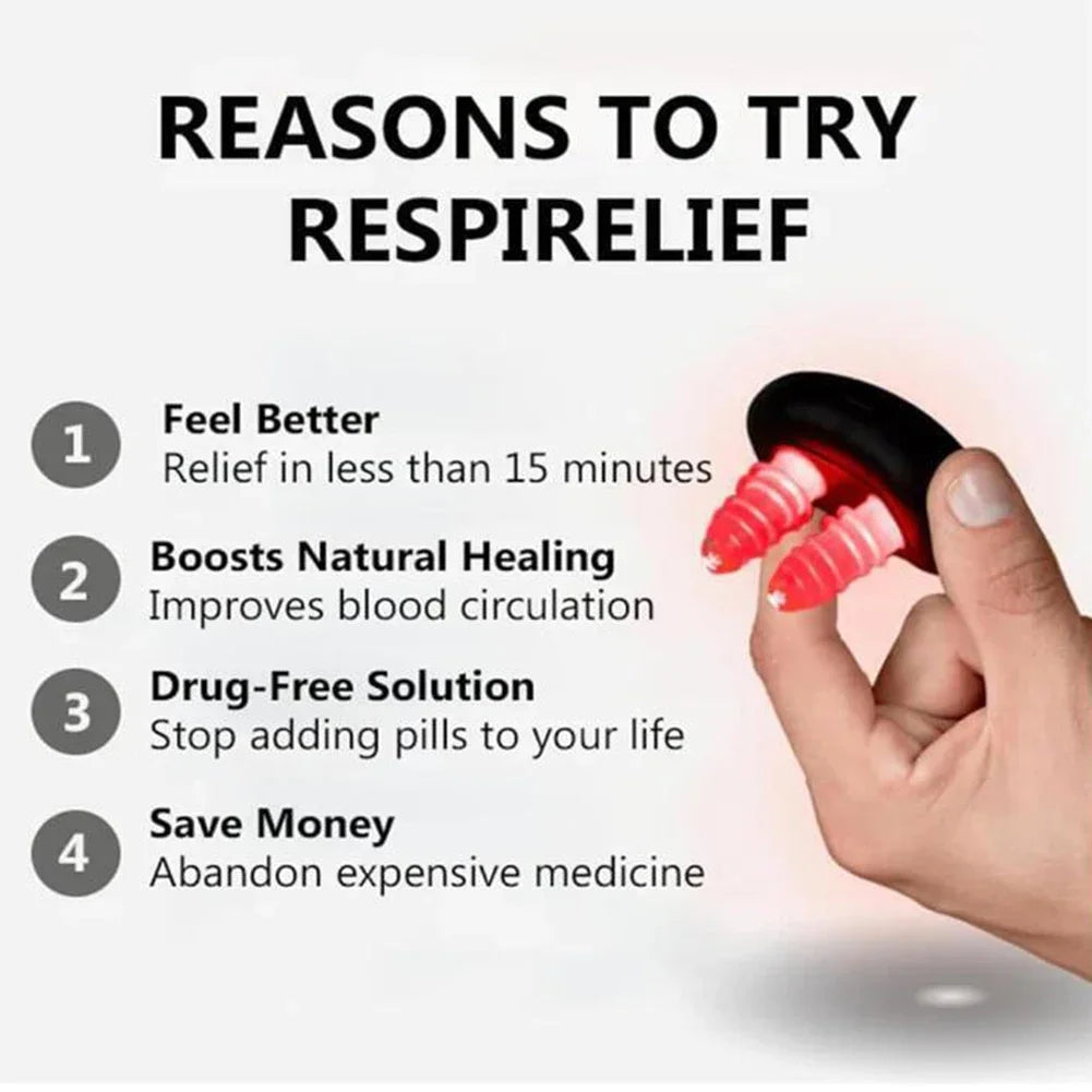 Cordless Red Light Nasal Therapy Device Rhinitis Machine Low Frequency Pulse Nose Massage for Improving Nasal Ventilation